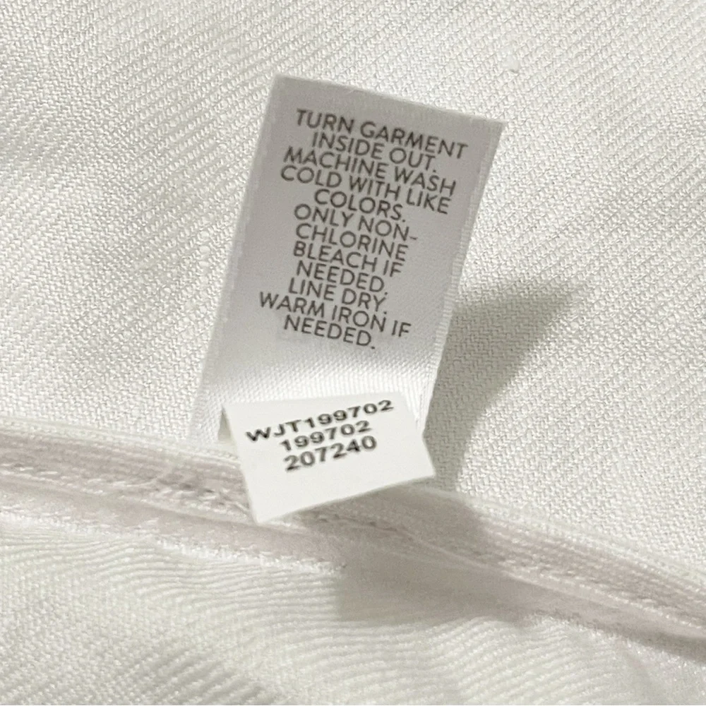 J. Jill Open Front Linen Blend Longline White Vest NWT Size XS Petite